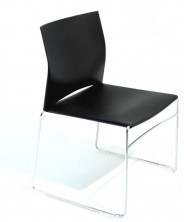WEB Visitor Chair. Chrome Sled. Colours: Sand, Red, Black, White, Green, Blue